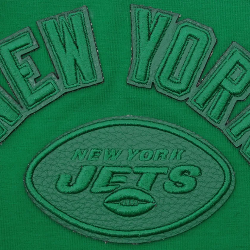 Tank Tops^New York Jets Women's Pro Standard Kelly Green Triple Tonal Racerback Tank Top