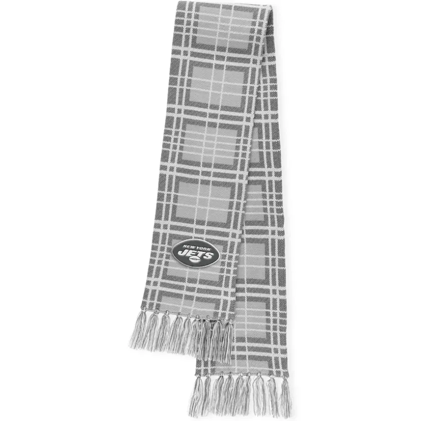 Hats|Women^New York Jets Women's WEAR By Erin Andrews Plaid Knit Hat With Pom & Scarf Set