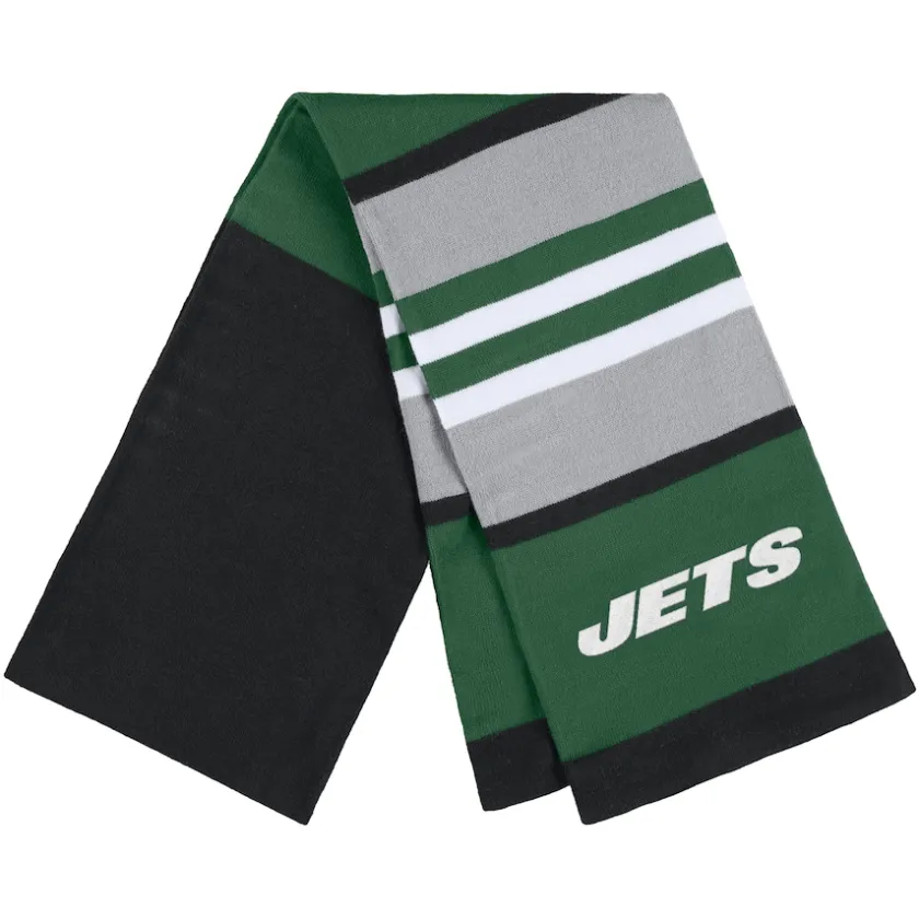 Accessories|Gloves & Scarves^New York Jets Women's WEAR By Erin Andrews Stripe Glove & Scarf Set