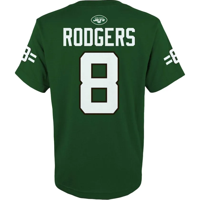 T-Shirts|Kids^New York Jets Youth Aaron Rodgers Green Helmet T-Shirt