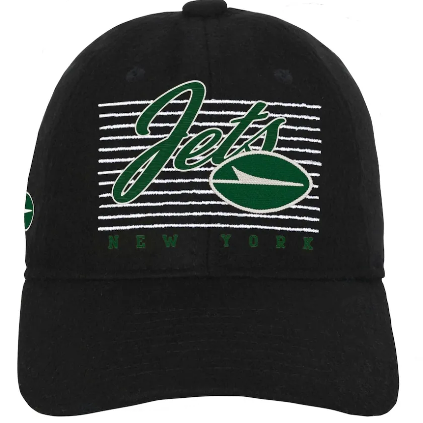 Hats|Kids^New York Jets Youth Black Retro Wooly Adjustable Hat