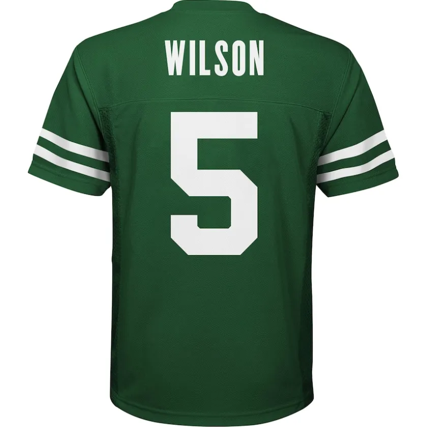 Jerseys|Kids^New York Jets Youth Garrett Wilson Legacy Green Replica Player Jersey