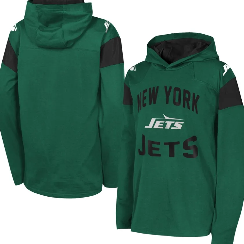 T-Shirts|Kids^New York Jets Youth Green The Champ Is Here Retro Long Sleeve Hoodie T-Shirt