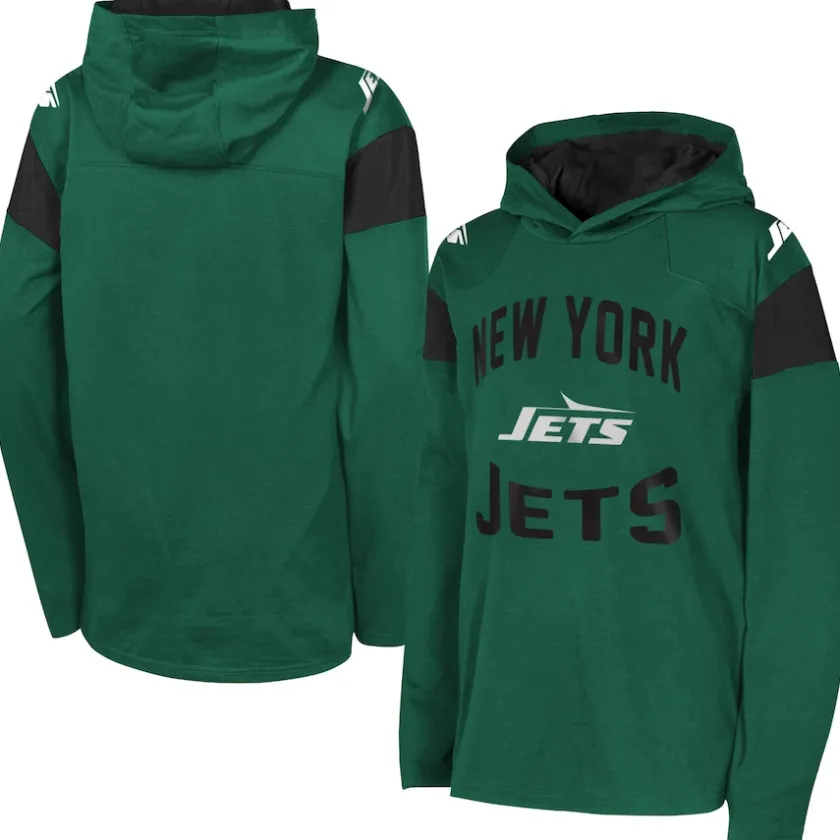 T-Shirts|Kids^New York Jets Youth Green The Champ Is Here Retro Long Sleeve Hoodie T-Shirt