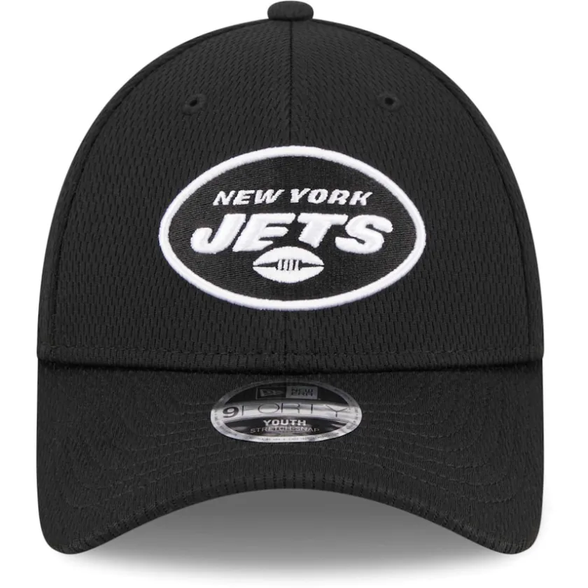 Hats|Kids^New York Jets Youth New Era Black Main B-Dub 9FORTY Adjustable Hat