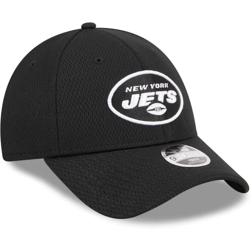 Hats|Kids^New York Jets Youth New Era Black Main B-Dub 9FORTY Adjustable Hat