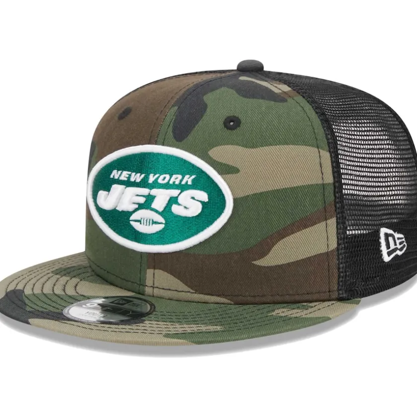 Hats|Kids^New York Jets Youth New Era Camo Main Trucker 9FIFTY Snapback Hat