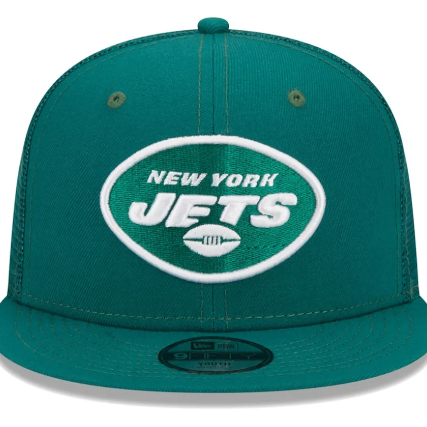 Hats|Kids^New York Jets Youth New Era Green Main Trucker 9FIFTY Snapback Hat