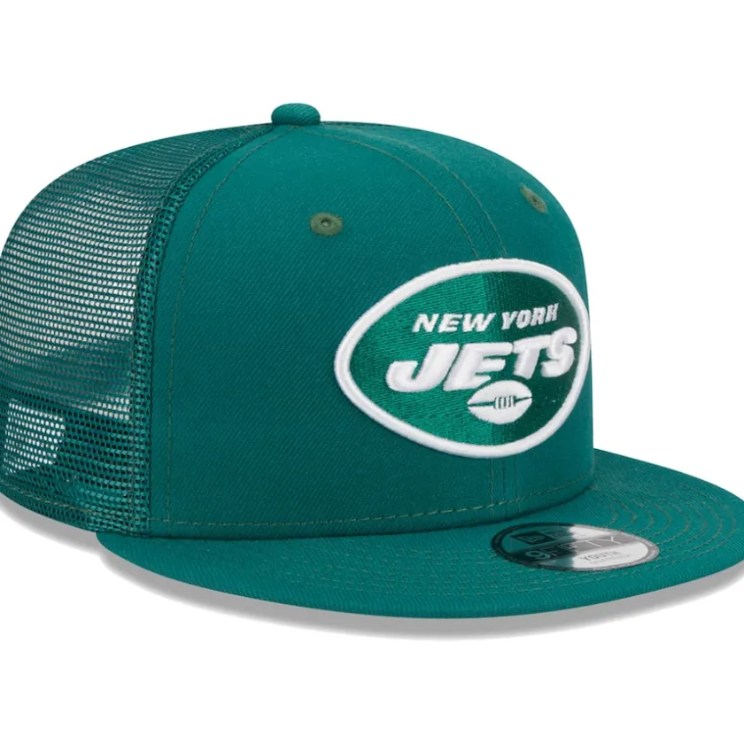 Hats|Kids^New York Jets Youth New Era Green Main Trucker 9FIFTY Snapback Hat