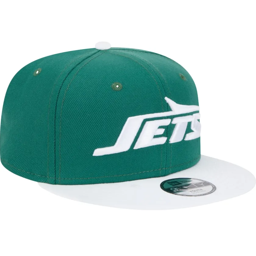 Hats|Kids^New York Jets Youth New Era Green/White Main Two-Tone 9FIFTY Snapback Hat