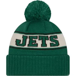 Hats|Kids^New York Jets Youth New Era Kelly Green Retro Cuffed Knit Hat With Pom