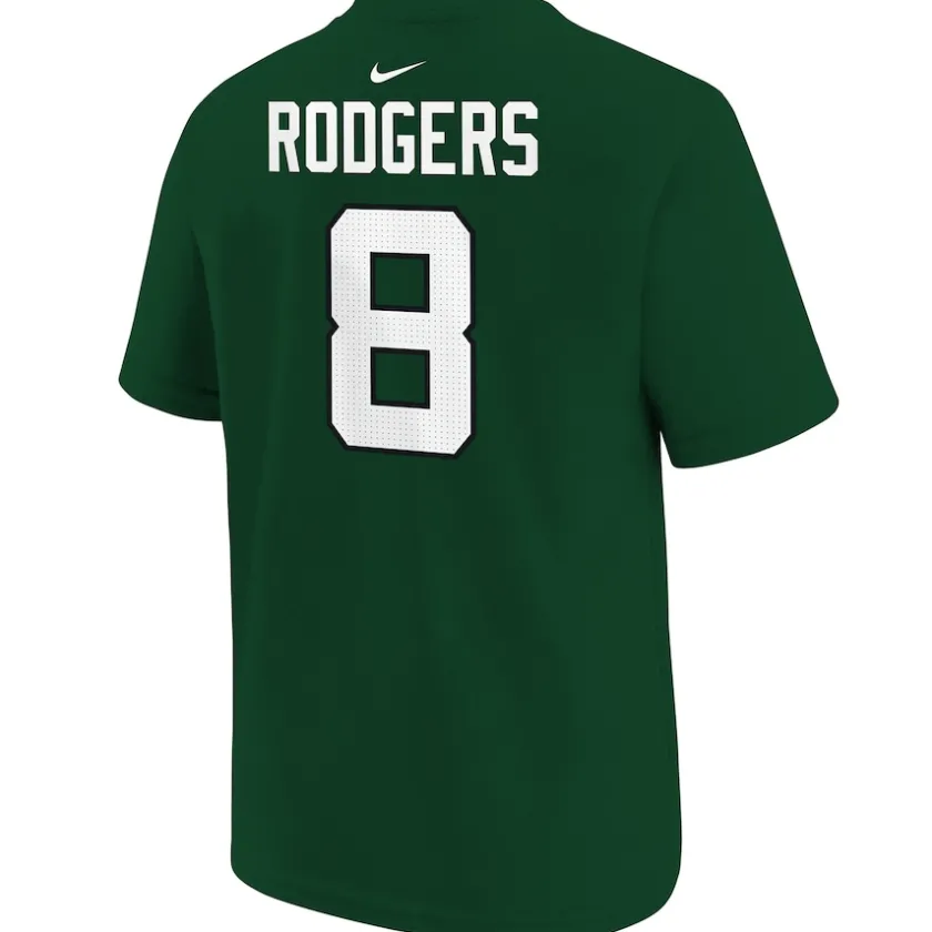 T-Shirts|Kids^New York Jets Youth Nike Aaron Rodgers Green Player Name & Number T-Shirt