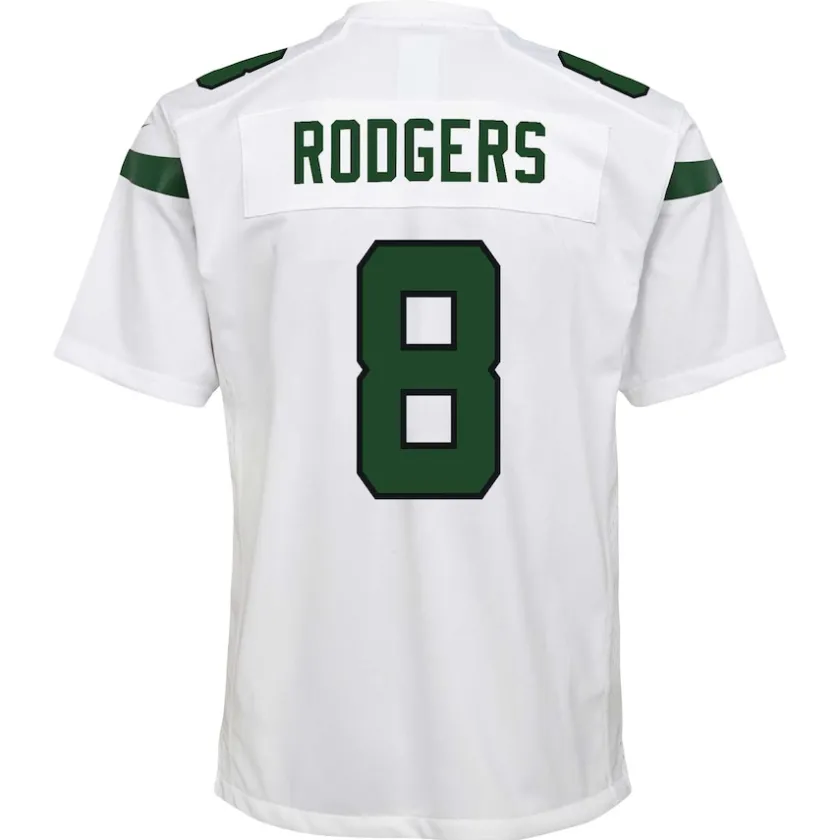 Jerseys|Kids^New York Jets Youth Nike Aaron Rodgers White Game Jersey