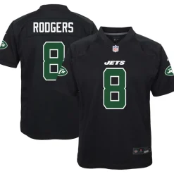 Jerseys|Kids^New York Jets Youth Nike Aaron Rodgers Black Game Fashion Jersey