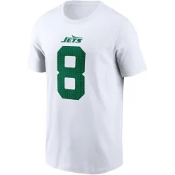 T-Shirts|Kids^New York Jets Youth Nike Aaron Rodgers White Player Name & Number T-Shirt