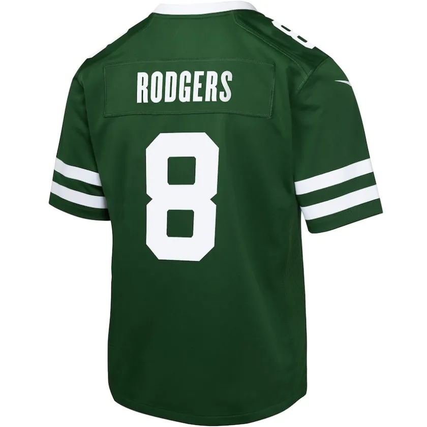 Jerseys|Kids^New York Jets Youth Nike Aaron Rodgers Gotham Green Game Jersey