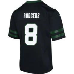 Jerseys|Kids^New York Jets Youth Nike Aaron Rodgers Legacy Black Alternate Game Jersey