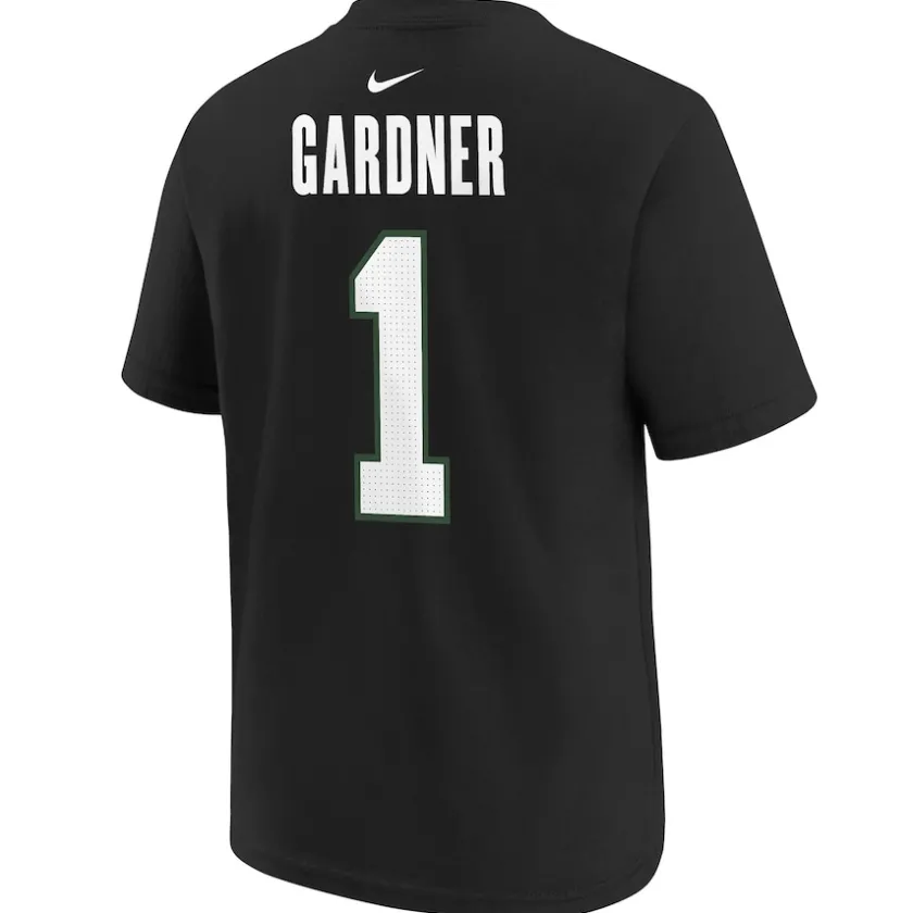 T-Shirts|Kids^New York Jets Youth Nike Ahmad Sauce Gardner Black Player Name & Number T-Shirt