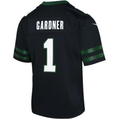Jerseys|Kids^New York Jets Youth Nike Ahmad Sauce Gardner Legacy Black Alternate Game Jersey