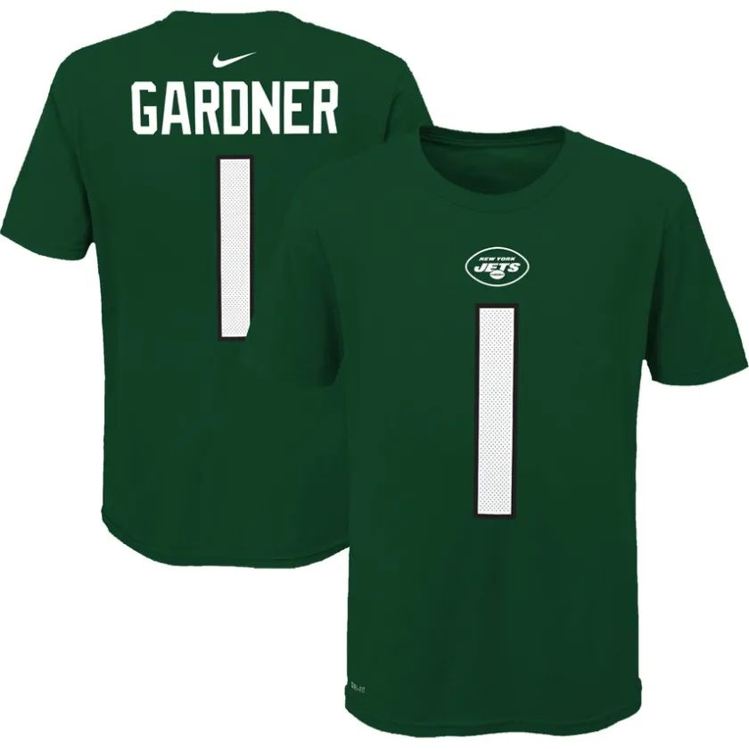 T-Shirts|Kids^New York Jets Youth Nike Ahmad Sauce Gardner Green Team Pride Player Name & Number T-Shirt