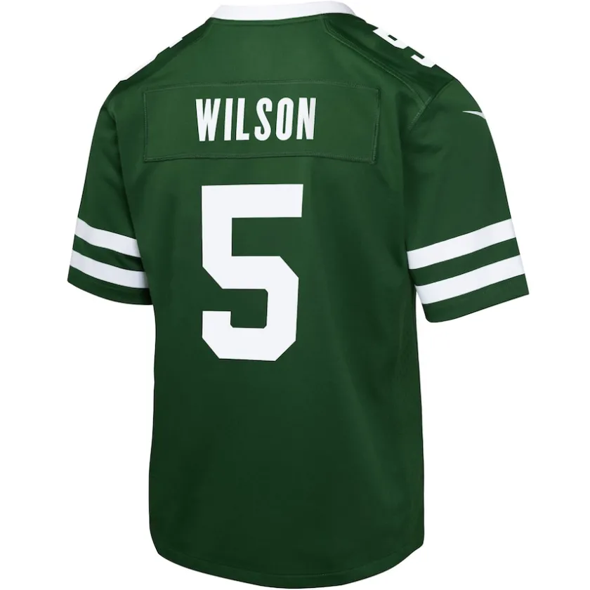 Jerseys|Kids^New York Jets Youth Nike Garrett Wilson Legacy Green Game Jersey
