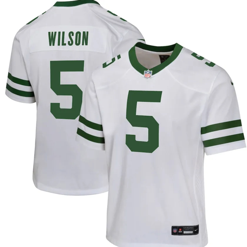 Jerseys|Kids^New York Jets Youth Nike Garrett Wilson Legacy White Game Jersey