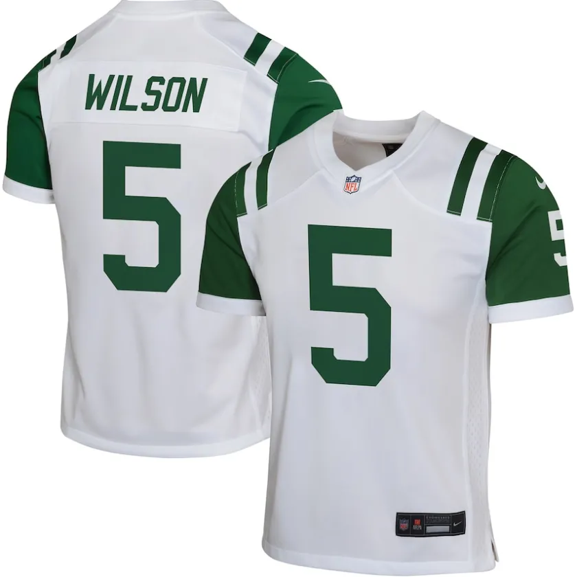Jerseys|Kids^New York Jets Youth Nike Garrett Wilson White Classic Alternate Game Jersey