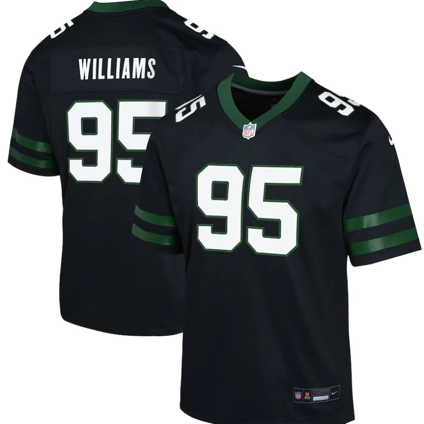 Jerseys|Kids^New York Jets Youth Nike Quinnen Williams Legacy Black Alternate Game Jersey