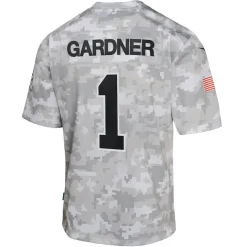 Jerseys|Kids^New York Jets Youth Nike Sauce Gardner Arctic Camo 2024 Salute To Service Game Jersey
