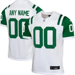 Jerseys|Kids^New York Jets Youth Nike White Classic Alternate Custom Replica Jersey