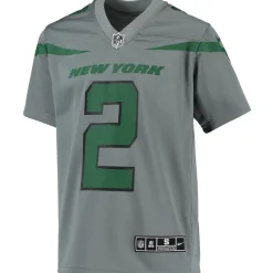 Jerseys|Kids^New York Jets Youth Nike Zach Wilson Gray Inverted Team Game Jersey