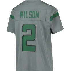 Jerseys|Kids^New York Jets Youth Nike Zach Wilson Gray Inverted Team Game Jersey