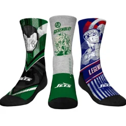 Shoes & Socks^New York Jets Youth Rock Em Socks 3-Pack Crew Socks