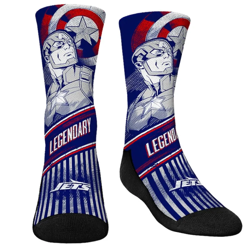 Shoes & Socks^New York Jets Youth Rock Em Socks 3-Pack Crew Socks