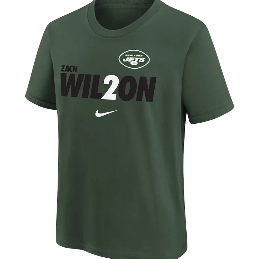 T-Shirts|Kids^New York Jets Youth Zach Wilson Green Local Pack Player Graphic T-Shirt