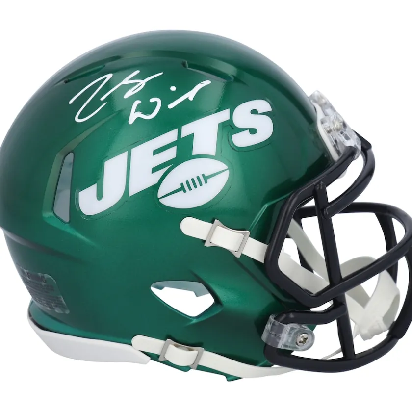 Autographed Items|Helmets^New York Jets Zach Wilson Autographed Riddell Speed Mini Helmet